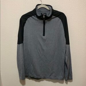 Fairway & Greene Tech Gray and Black Quarter-Zip Pullover Size XL